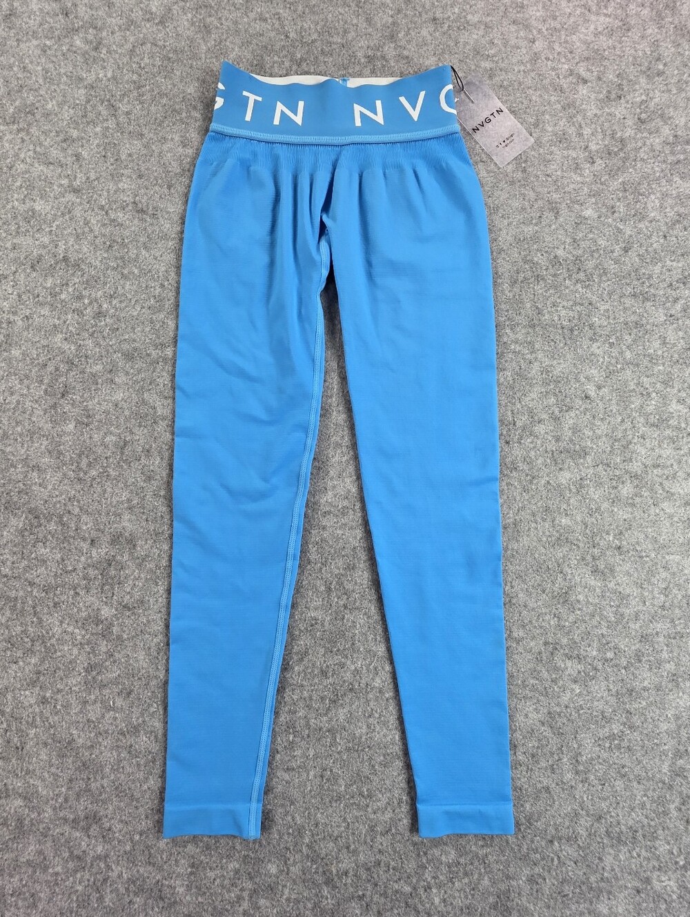 NVGTN Electric Blue High-Waist Seamless Leggings Womens XS Gym Workout